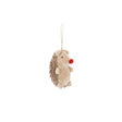Hedgehog Ornament with a soft tan hedgehog textured spines and hanging loop