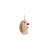 Hedgehog Ornament with a soft tan hedgehog textured spines and hanging loop