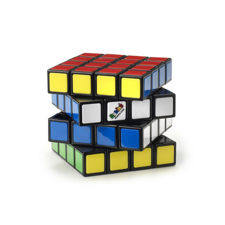 Rubiks Cube 4x4 showing multiple colored squares in a twisted position for advanced puzzle challenge.