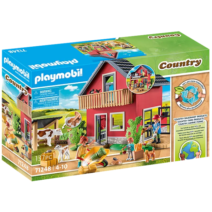 Playmobil Country プレイモービル カントリー 6814 Playmobil 6814 Fazenda Em Construção Com Trator E Lenhador