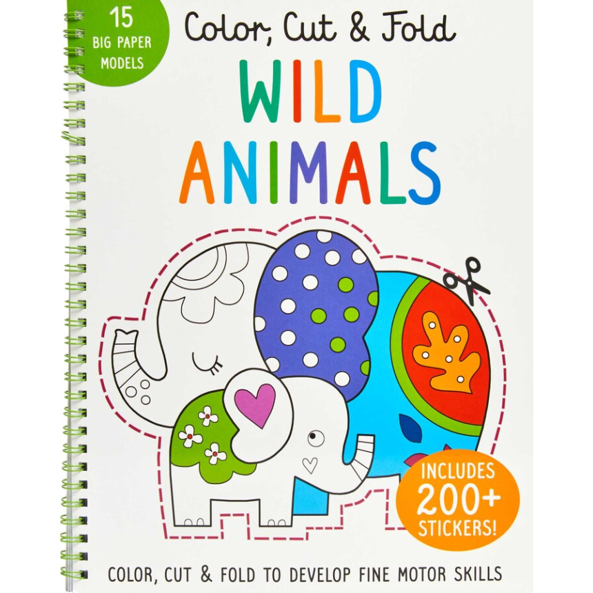 Color, Cut, Fold Wild Animals