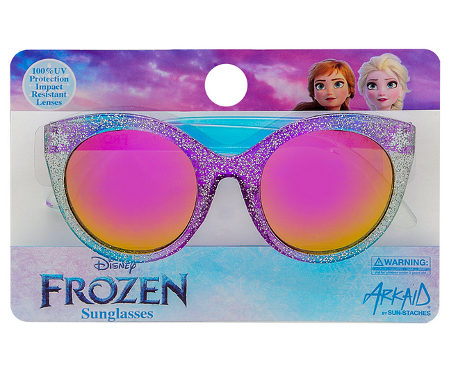 arkadius goggles Sun-Staches Disney Frozen Girls Blue Purple with Snowflakes Cateye Style Sunglasses