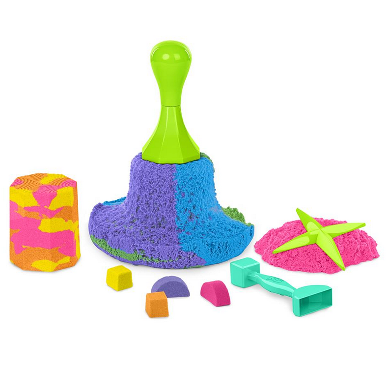Buy Kinetic Sand, Squish N Create with Blue, Yellow, and Pink Play Sand, 5  Tools