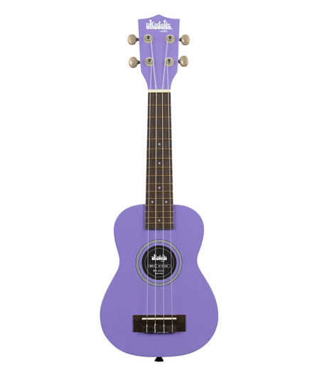 Ukadelic Ukuklele | Ultraviolet solid purple soprano ukulele with rosewood fingerboard and matte finish