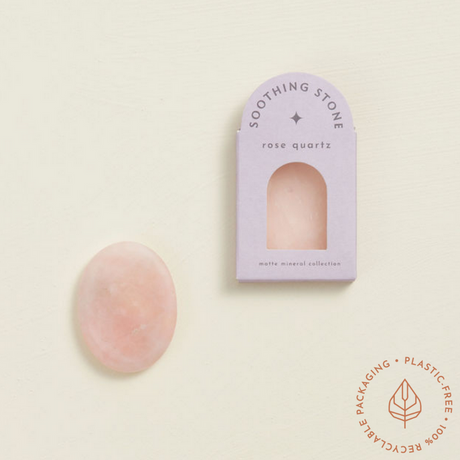Soothing Stone | Rose Quartz with a soft matte finish and oval shape, designed to calm senses and enhance wellness.