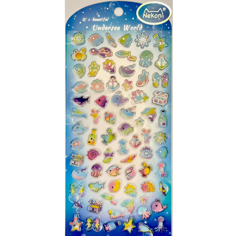 Ocean Shiny Rainbow Stickers