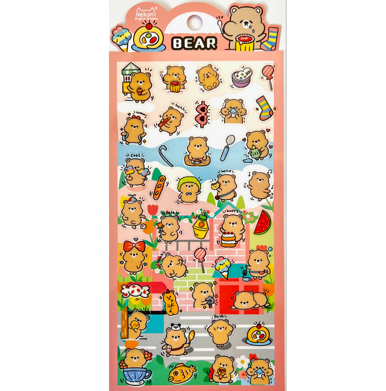 Bear Party Stickers