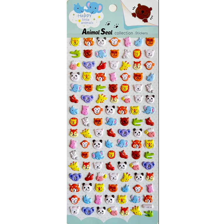 Zoo Puffy Stickers