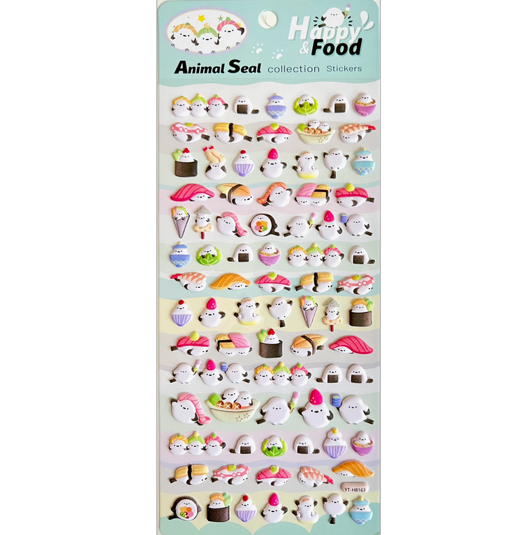 Sushi Puffy Stickers