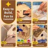 Cottage Birdhouse Woodworking Kit