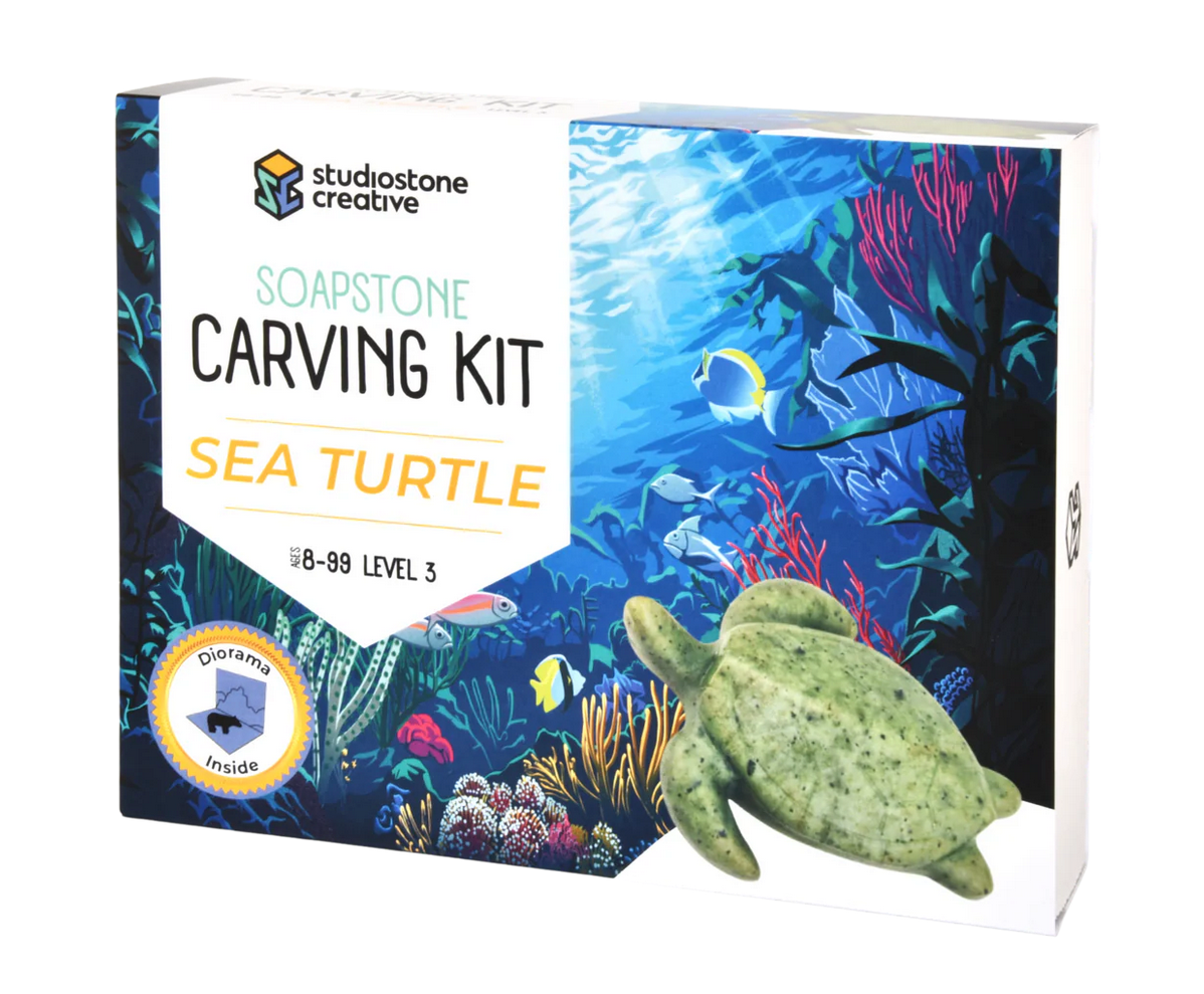 Soapstone Carving Kit | Sea Turtle