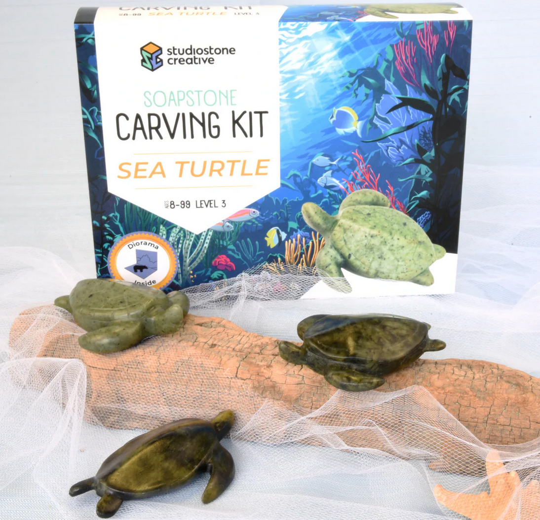 Soapstone Carving Kit | Sea Turtle