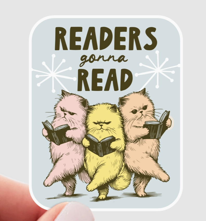 Readers Gonna Read Cat Sticker