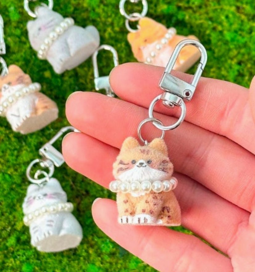 Fluffy Cat DIY Keychain Blind Box