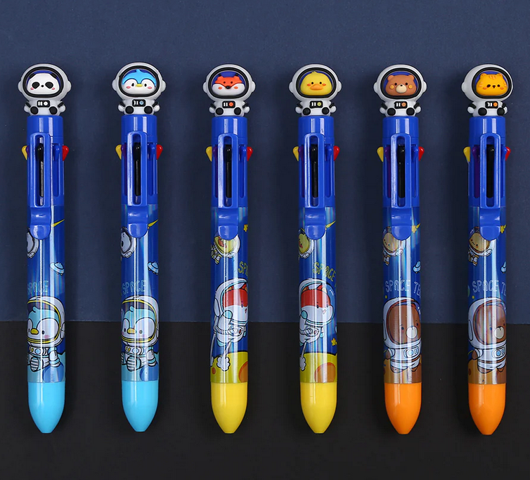 8 Color Pen | Space Team Animals