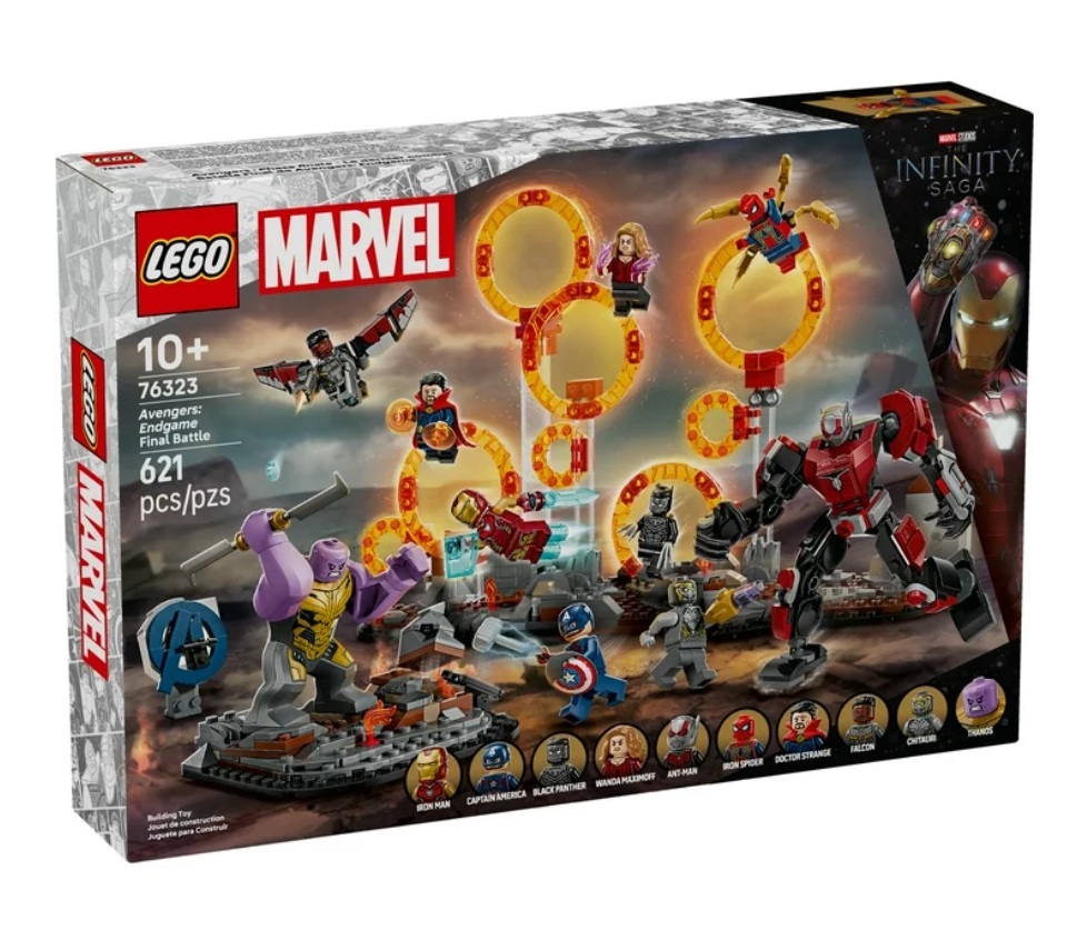 Super Heroes Marvel Avengers: Endgame Final Battle product box featuring Avengers characters