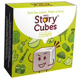 Rory's Story Cubes | Voyages game box with illustrated story cubes and travel themed icons
