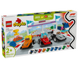 Duplo F1 Team Race Cars & Drivers building set with colorful race cars and drivers