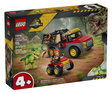 Jurassic World Young T. Rex Transport Truck LEGO building set box with dinosaur vehicle and quad bike
