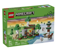 Minecraft First Night Adventure building set box featuring blocky characters and an outdoor survival scene