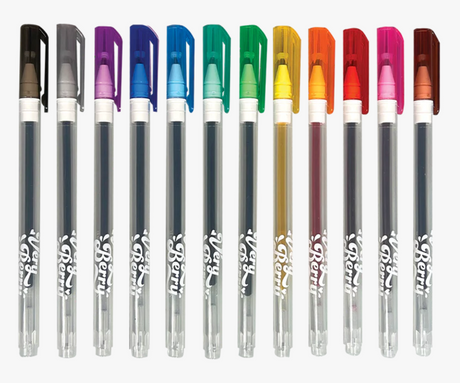Very Berry Scented Gel Pens set of 12 colorful gel pens with summer strawberry scent for delightful writing.