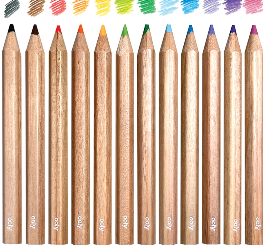 Mini Colored Pencils and Sharpener by OOLY
