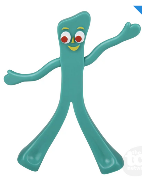 Gumby 6-inch bendable figure with friendly face, inspired by classic claymation character for ages 3 and up.