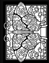 Fanciful Butterflies Stained Glass Coloring Book