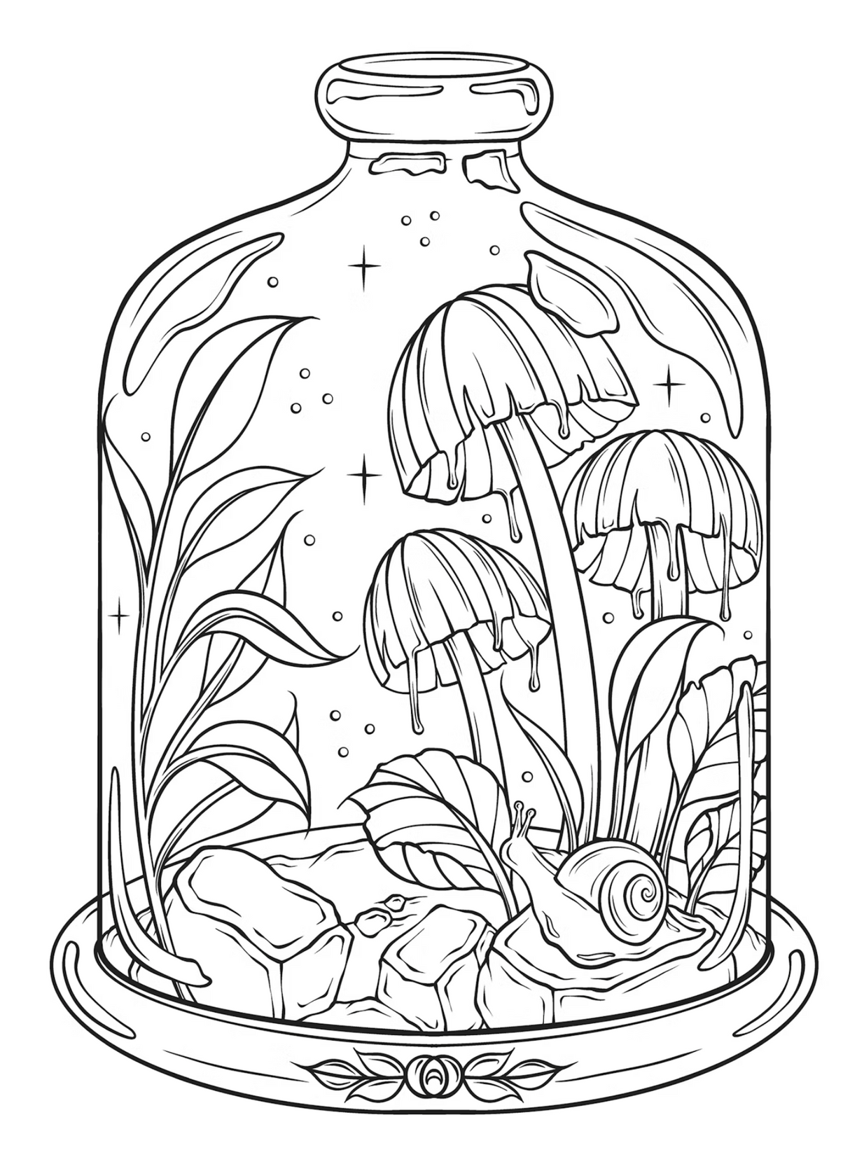 Art of Mushrooms Coloring Book