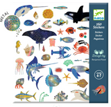 Ocean Stickers featuring 160 metallic ocean animal designs, perfect for kids ages 4 and up, for creative crafting fun.