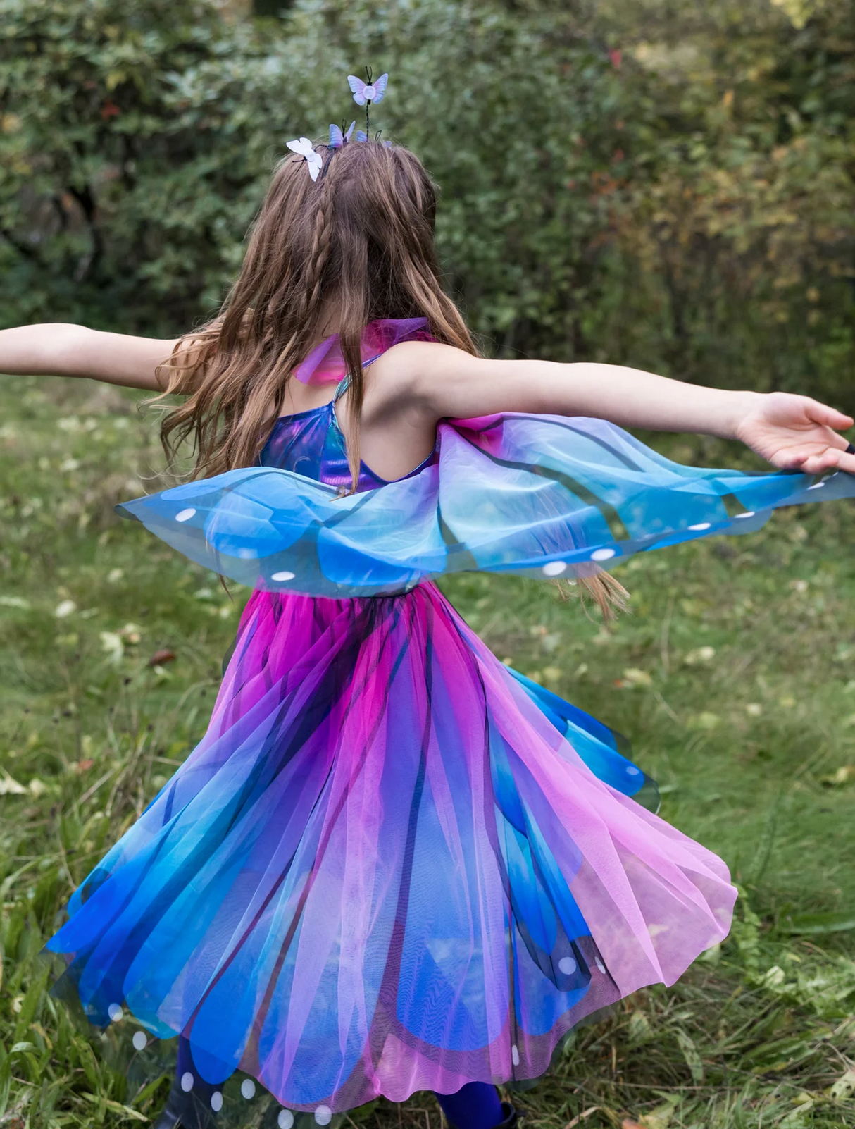 Butterfly Twirl Dress & Wings | Blue Size 5-6