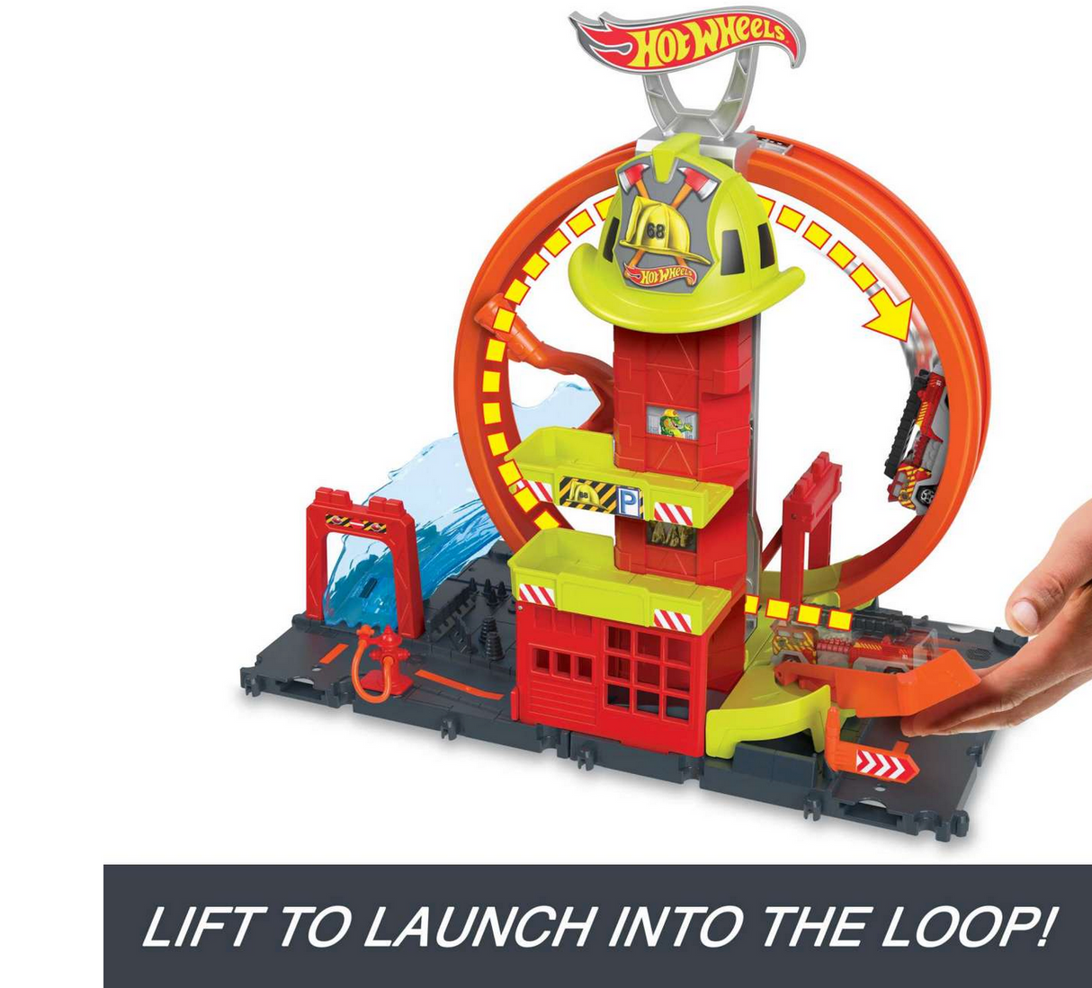 Hot Wheels City Super Loop Fire Station