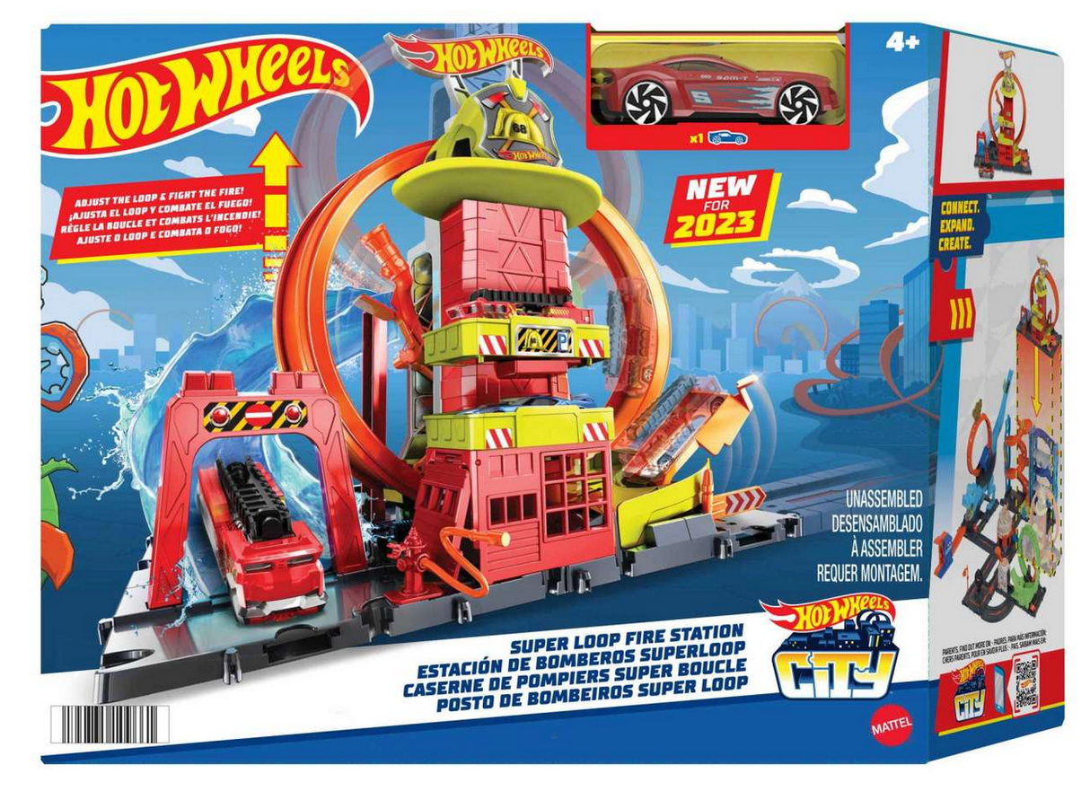 Hot Wheels City Super Loop Fire Station