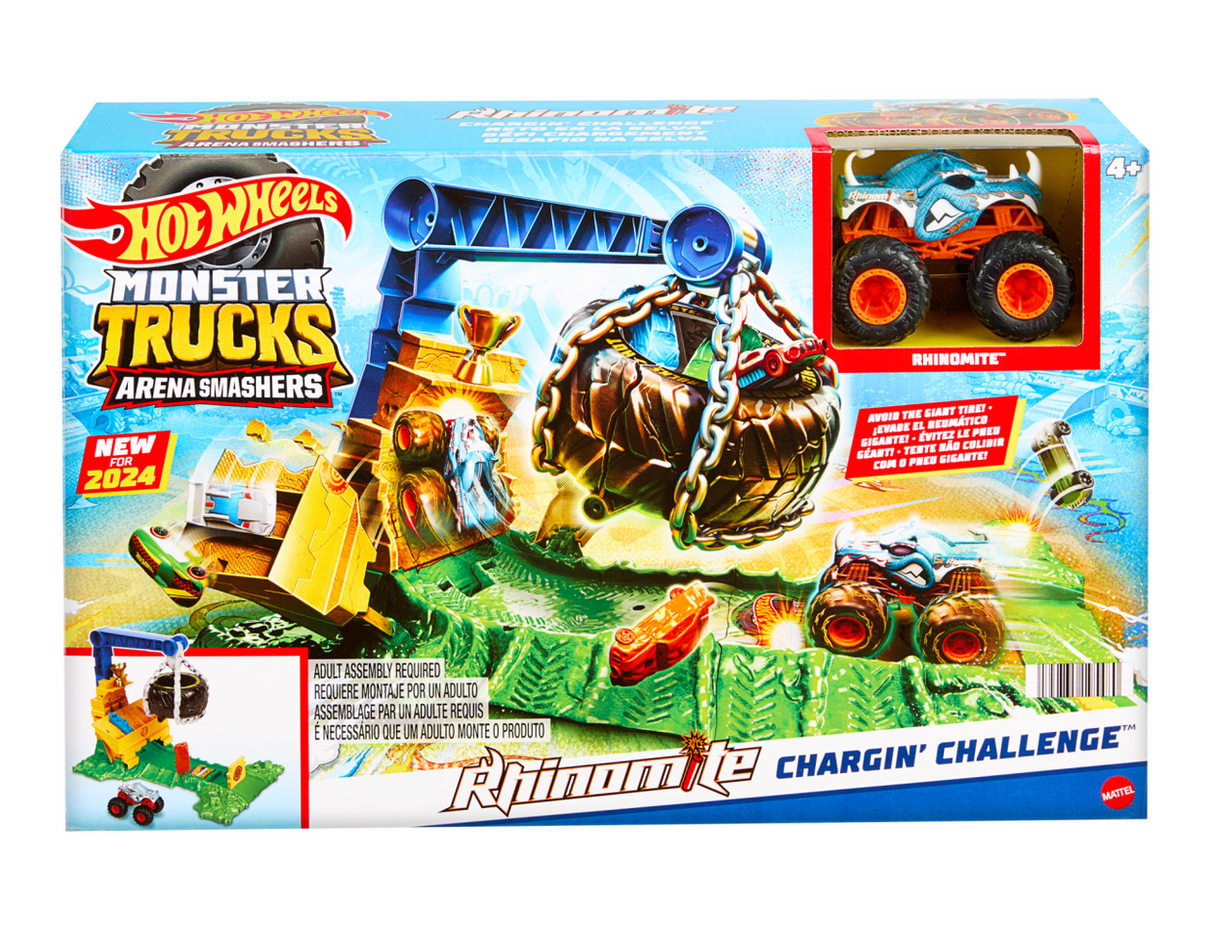 Hot Wheels Monster Trucks Rhinomite Chargin Challenge