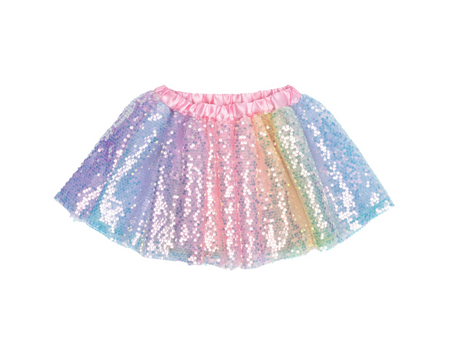 Sequins Skirt | Ombre Size 4-6 featuring a vibrant ombre sequin tutu design with lightweight, airy tulle for twirling fun.