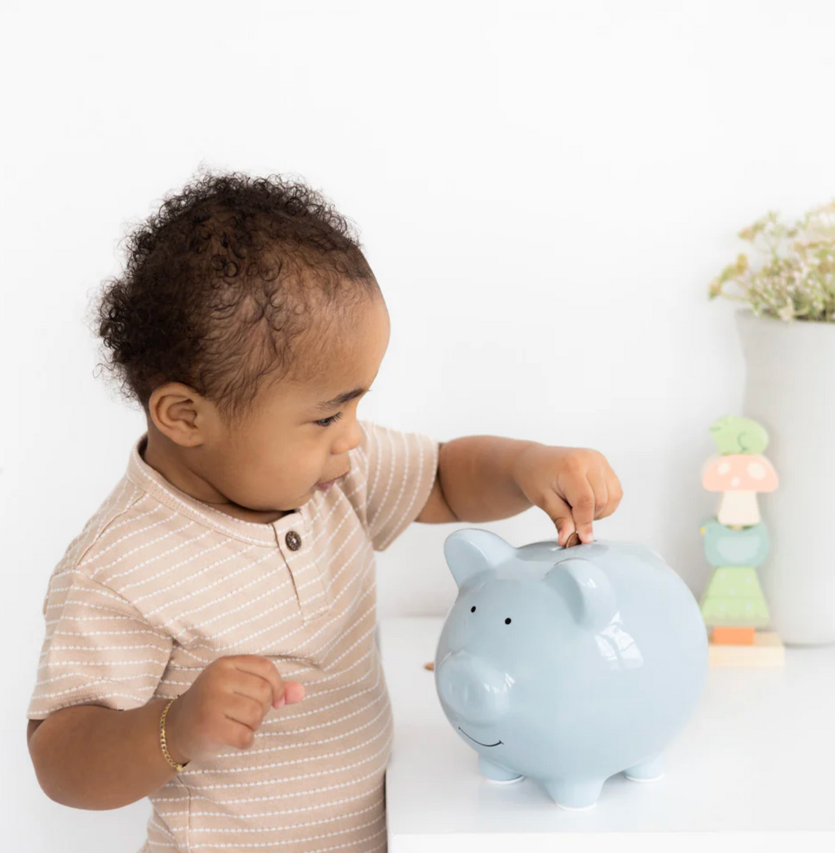 Ceramic Piggy Bank | Blue