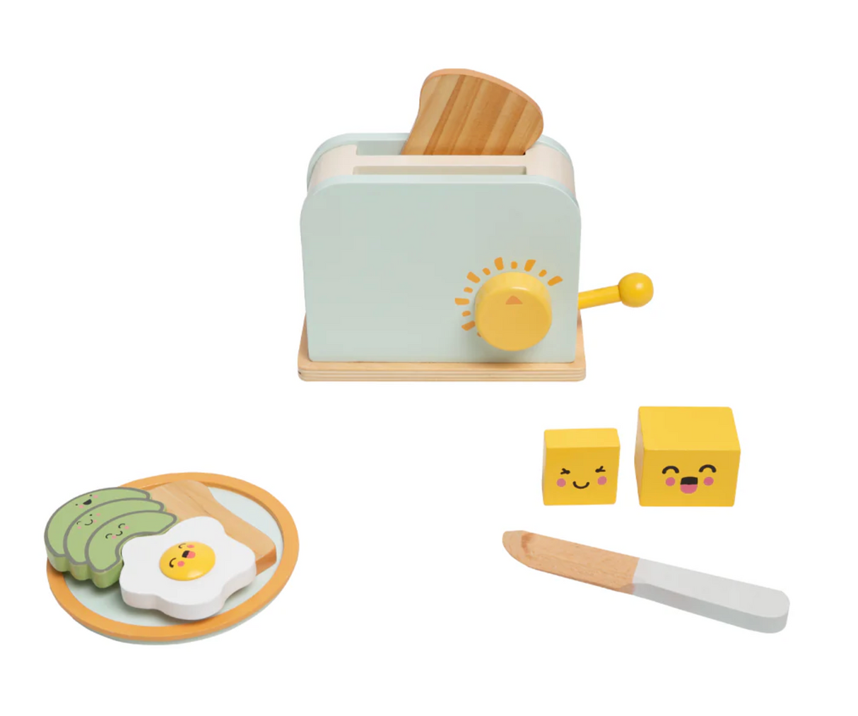 Brunch Time Wooden Toaster Set