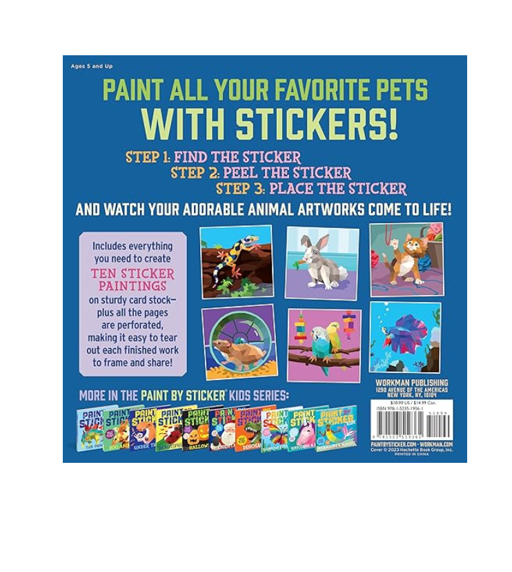 Kids Paint by Sticker Pets