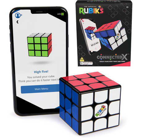 Rubiks Cube Connected X with Bluetooth tracking, app integration, and interactive solving guide for all skill levels.