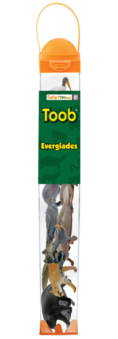 TOOB | Everglades with 11 detailed miniature animal figures in reusable packaging with carrying strap.