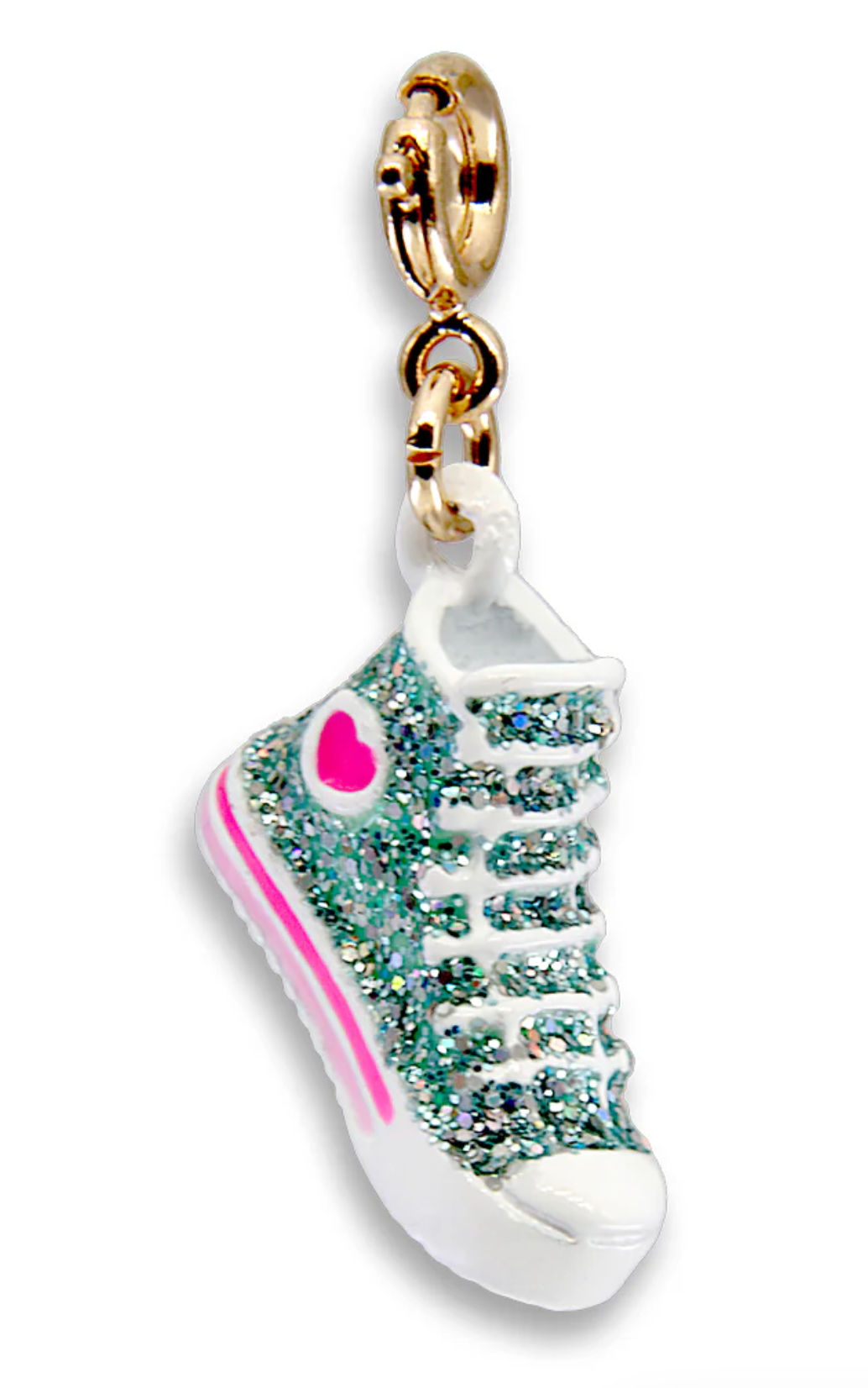 Gold Glitter High Top Sneaker Charm