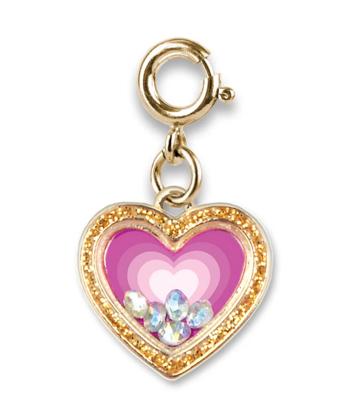 Gold Heart Shaker Charm