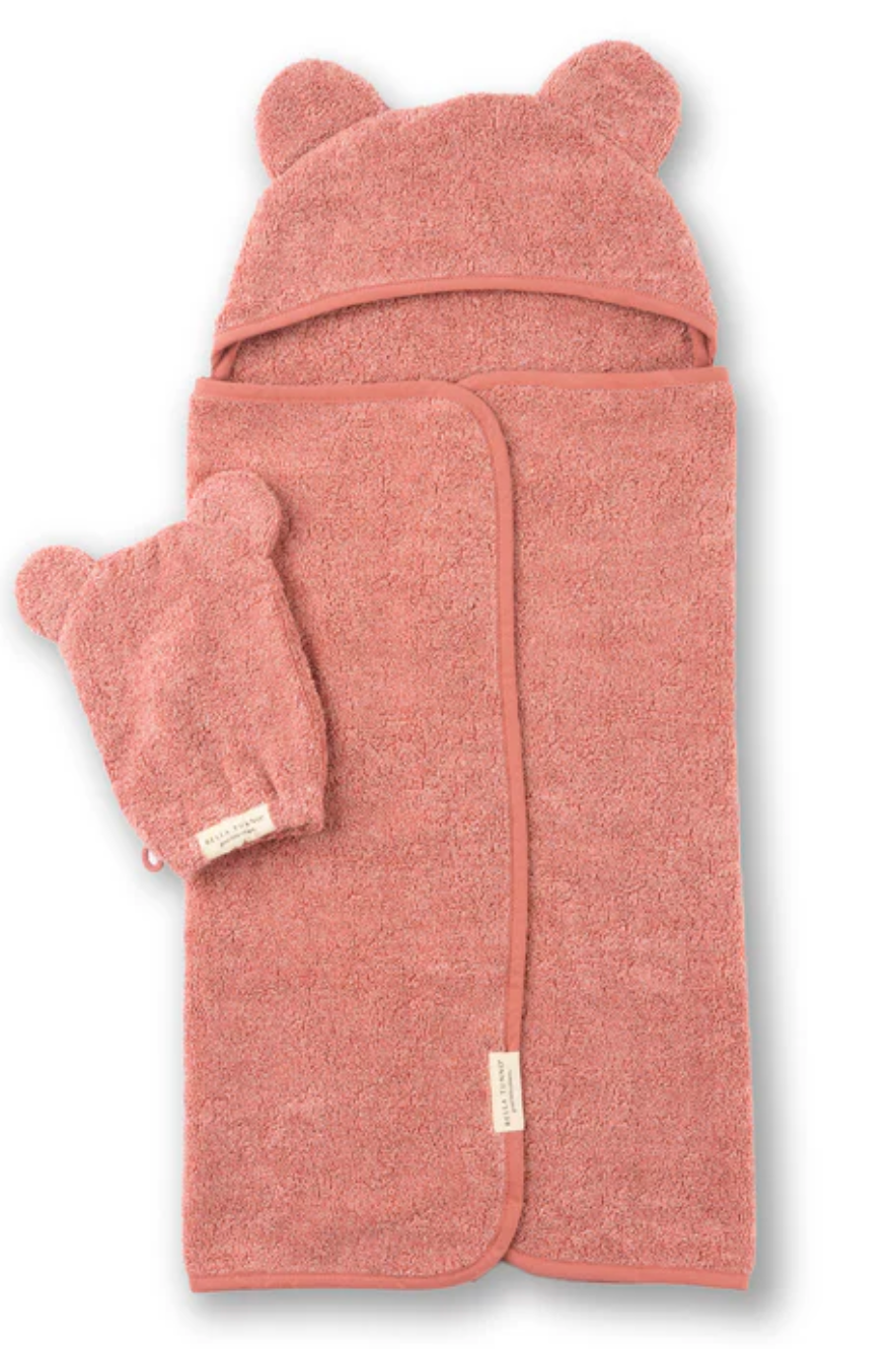 Hooded Towel + Wash Mitt Set | Watermelon