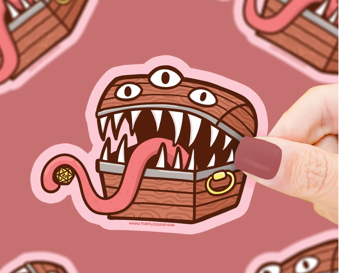 Mimic Treasure Chest Sticker