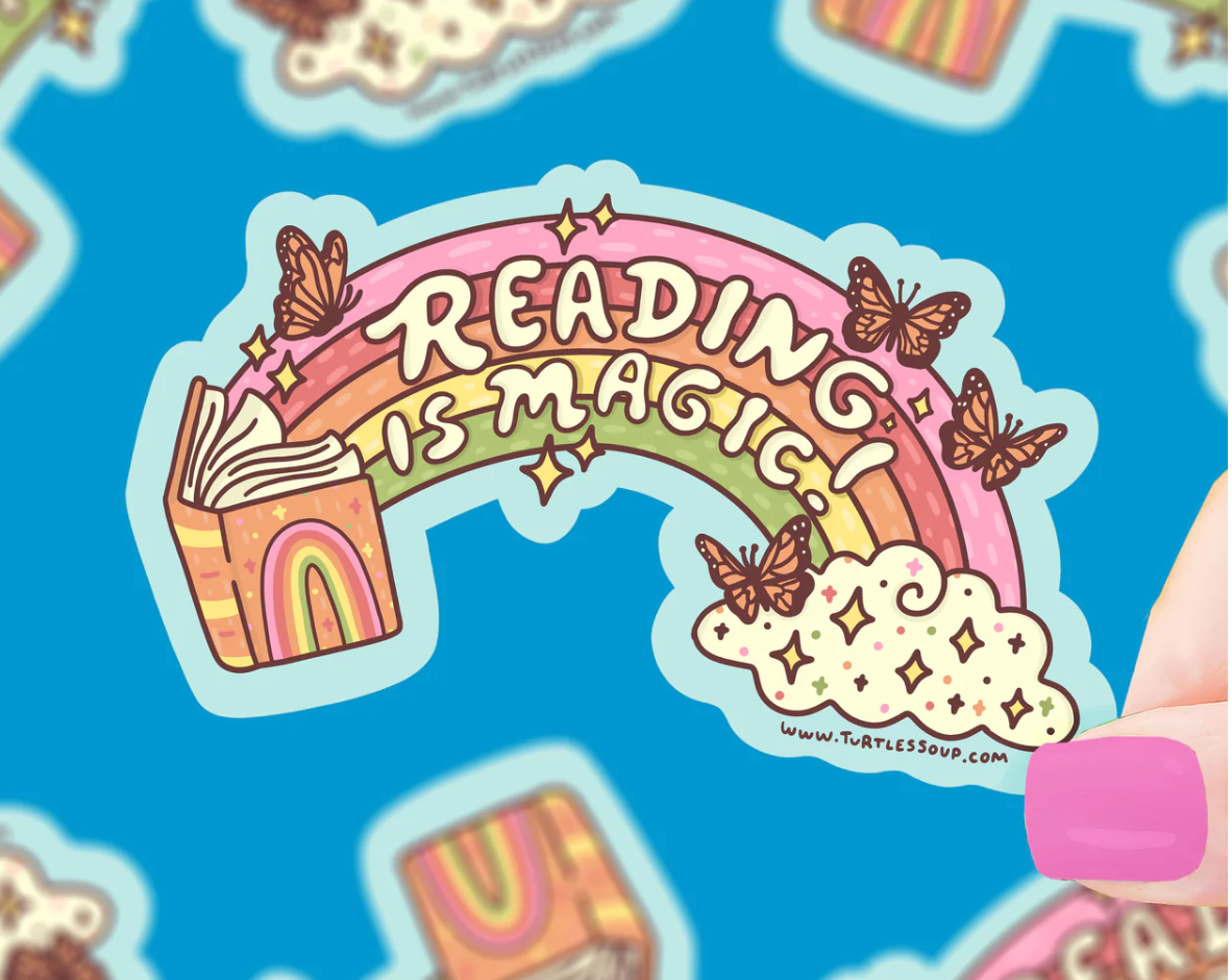 Reading is Magic Rainbow Sticker