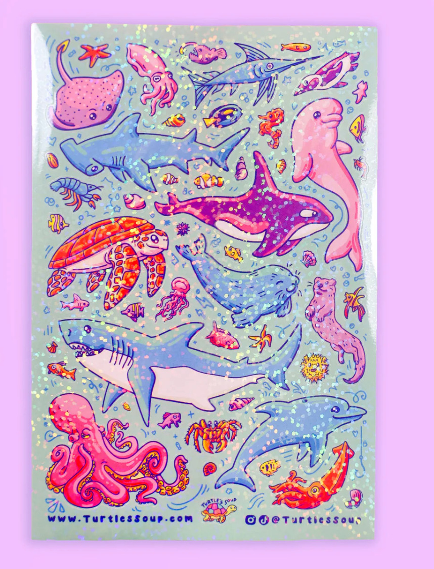 Aquarium Vinyl Sticker Sheet