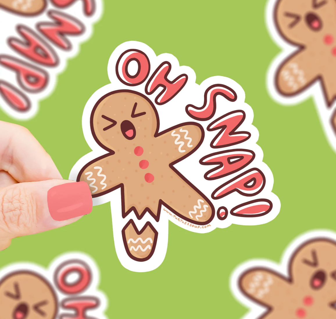 Oh Snap! Gingerbread Man Sticker