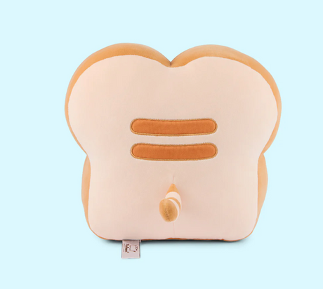 Pusheen White Bread plush pillow shaped like a thick slice of soft, squishy white bread with embroidered details.