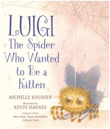 Cover of Luigi the Spider Who Wanted to be a Kitten showing a smiling spider casting a kitten-shaped shadow.