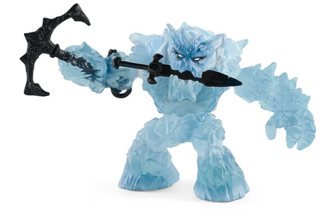 Eldrador Creatures Ice Giant figure with translucent blue icy body holding a rusty anchor weapon.